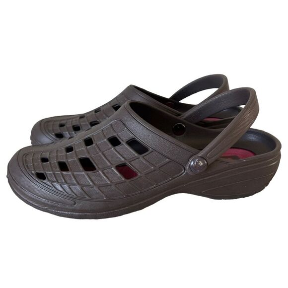 Women’s CLOGGENS brown Sz 10 waterproof clogs COMFY! - Picture 7 of 13